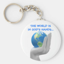 EL MUNDO ESTÁ EN LAS MANOS DE DIOS… Llaveros relig