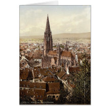 El Munster, Friburgo, Baden, Alemania magnífica Tarjeton