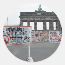 El muro de Berlín Pegatina Redonda
