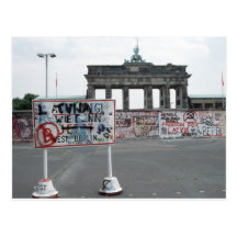 El muro de Berlín Tarjeta Postal