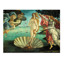 El nacimiento de Venus de Sandro Botticelli Postales