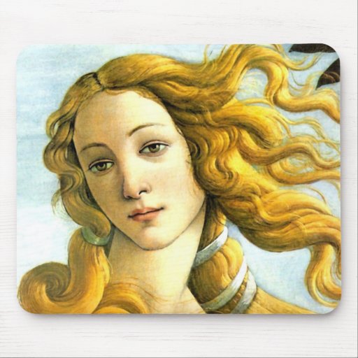 El nacimiento de Venus - detalle Tapete De Ratón
