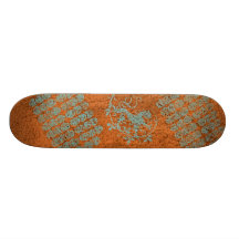 El naranja aherrumbró león patineta personalizada
