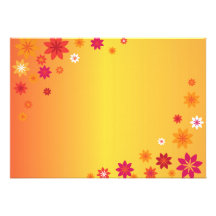El naranja florece la invitación