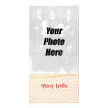 El naranja puntea las tarjetas de la foto altas tarjeta con foto personalizada