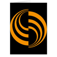 El naranja remolina tarjeta