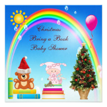 El navidad de la niña trae una fiesta de bienvenid comunicados personalizados