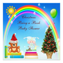 El navidad del bebé trae una fiesta de bienvenida  comunicados personalizados