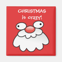 ¡El navidad está LOCO! imán tonto de la cara de sa