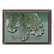El navidad heló el Arborvitae Felicitación