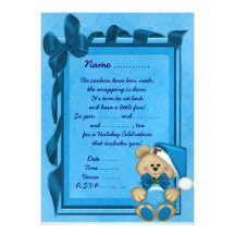 El navidad lleva (azul) - invitación
