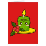 El navidad mira al trasluz y acebo felicitación
