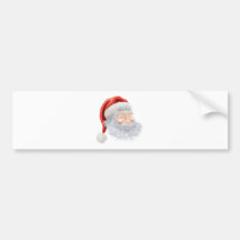 El navidad Papá Noel hace frente Etiqueta De Parachoque