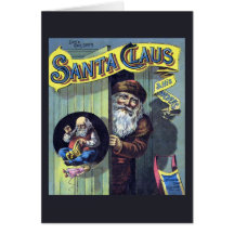 El navidad, Papá Noel y el suyo del vintage trabaj Felicitaciones