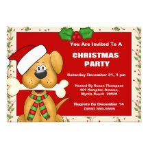 El navidad persigue con la invitación de la fiesta