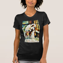 El navidad que saluda con los ángeles viene por lo camisetas