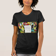 El navidad que saluda con una señora envía la letr camiseta