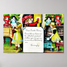 El navidad que saluda con una señora envía la letr poster