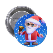 El navidad Santa suena su campana Pins