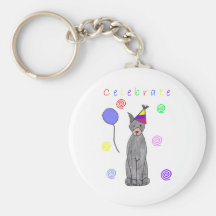 El negro del Pinscher del Doberman celebra Llavero Personalizado