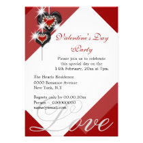 El negro rojo de la tarjeta del día de San Valentí invitaciones