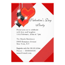 El negro rojo de la tarjeta del día de San Valentí invitaciones