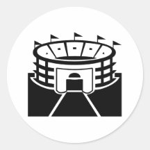 El negro se divierte el estadio pegatinas redondas