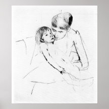 El niño enfermo de Maria Stevenson Cassatt Poster