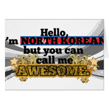 El North Korean, pero me llama impresionante Tarjetón