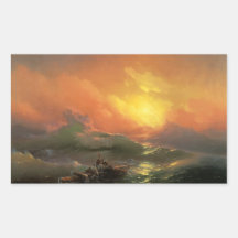 El noveno waterscape del paisaje marino de Ivan Ai Rectangular Altavoz