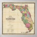 El nuevo mapa Drew's del estado de la Florida Impresiones
