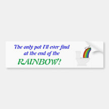 ¡El nuevo pote en el extremo del arco iris! Pegatina De Parachoque