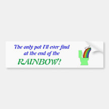 ¡El nuevo pote en el extremo del arco iris! Etiqueta De Parachoque