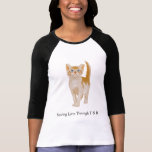 El oído anaranjado inclinó el gato, salvares vidas camisetas