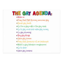 El orden del día gay tarjeta postal