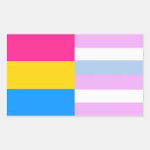 El orgullo Pansexual/del intersex señala al pegati