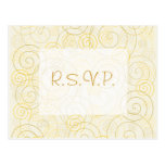 El oro remolina postal de RSVP