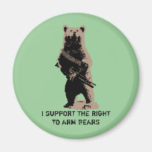 El oso arma al oso grizzly iman