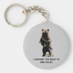 El oso arma al oso grizzly llavero personalizado