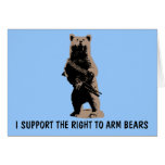 El oso arma al oso grizzly tarjeta