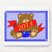 El oso de la Feliz Año Nuevo - 2013 Alfombrillas De Raton