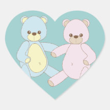 El oso de peluche hermana al pegatina