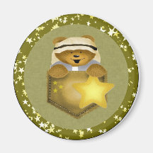 El oso del bolsillo de la estrella del norte iman de nevera
