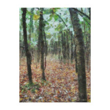 El otoño en las maderas envolvió la lona impresiones en lona estiradas