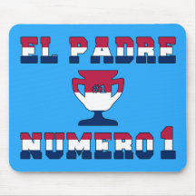 EL Padre Número 1 en colores de la bandera america Tapete De Ratones