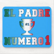EL Padre Número 1 papá #1 en el día de padre españ Tapete De Ratón
