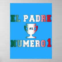EL Padre Número 1 papá #1 en el día de padre españ Impresiones