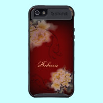 el Paeonia floral remolina personalizado del vinta funda skinit