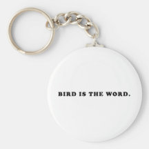 El pájaro es la palabra llaveros personalizados