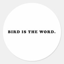 El pájaro es la palabra pegatina redonda